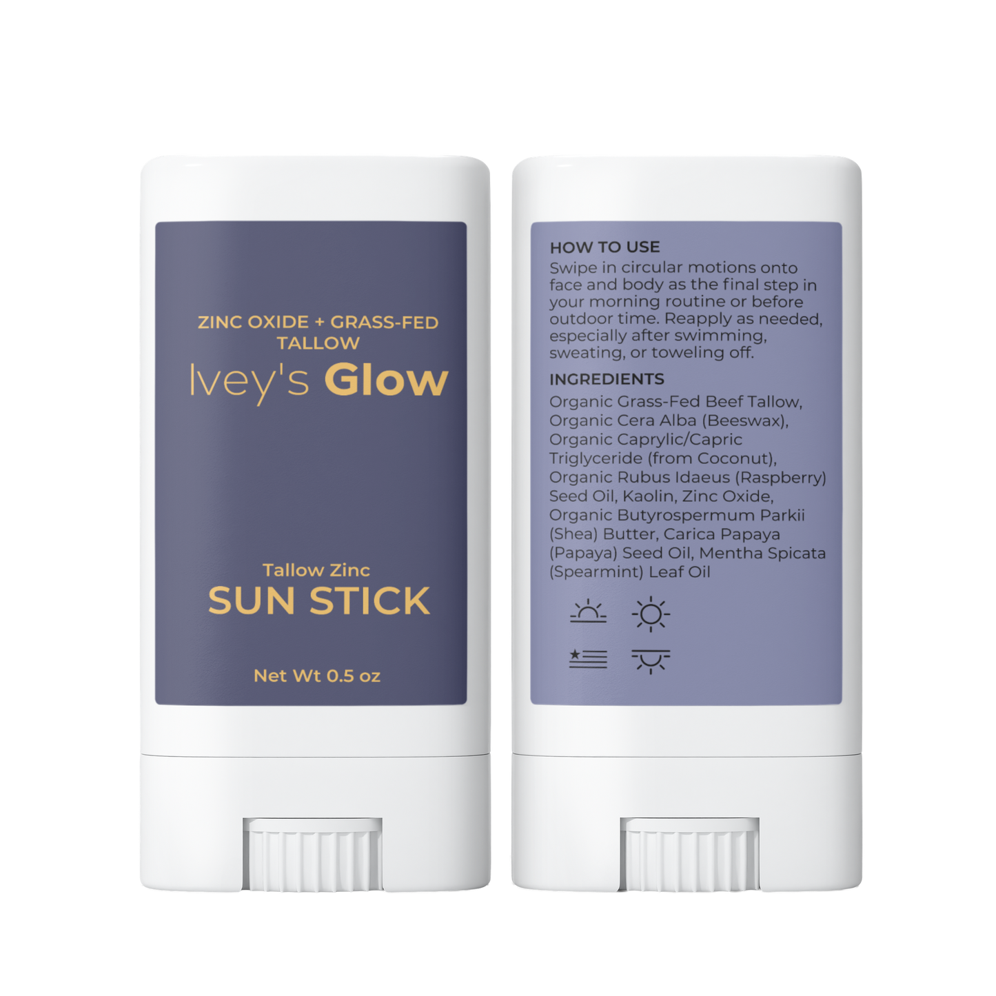 2 Pack Tallow Zinc Sun Stick