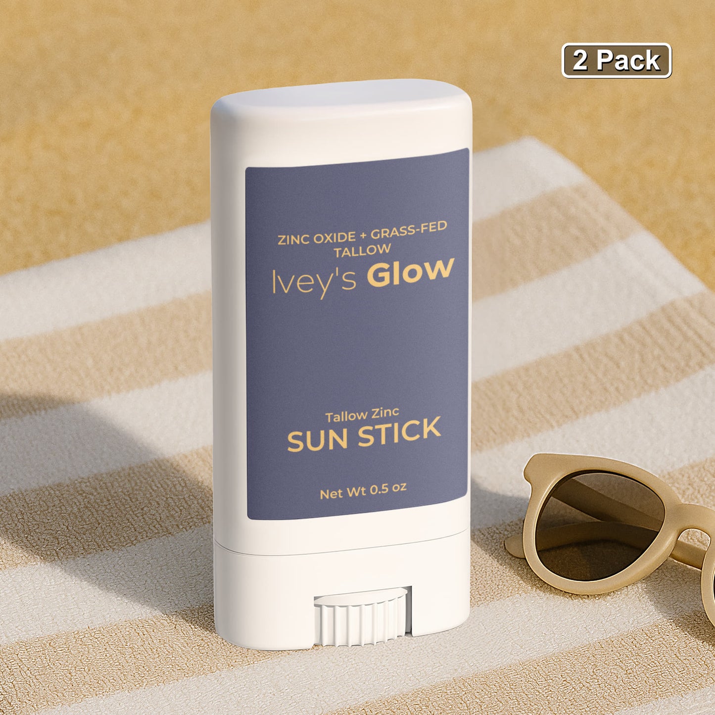 2 Pack Tallow Zinc Sun Stick