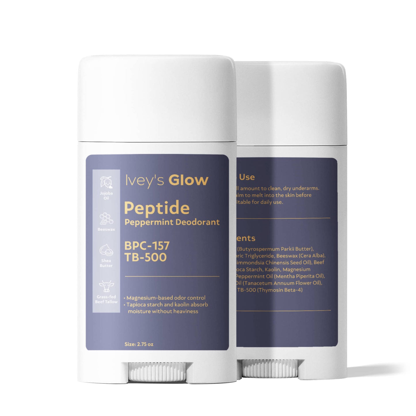 2 Pack Peptide Peppermint Deodorant